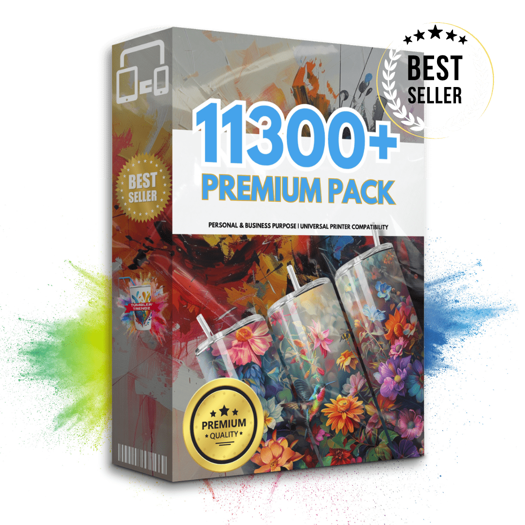 Best-Seller Premium Pack: 11300 Sublimation Designs for Tumblers + Lifetime License and Exclusive Bonuses